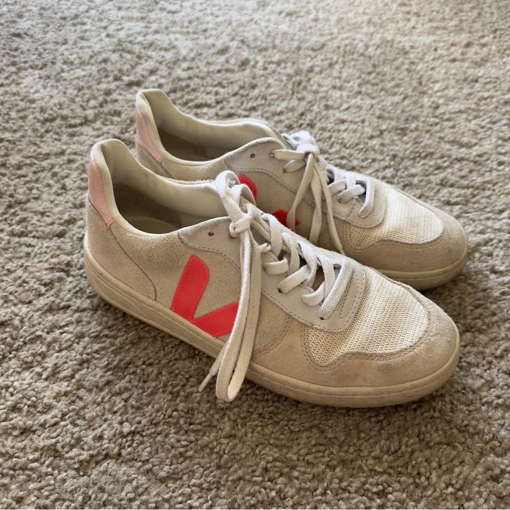 Veja Sneakers with Pink Accents